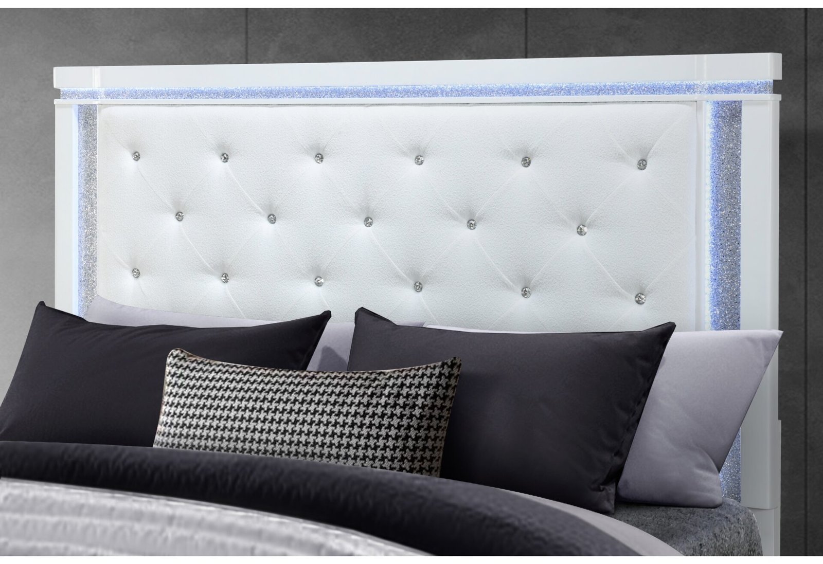 ALINA WHITE FULL BED GROUP WITH LED - Image 2
