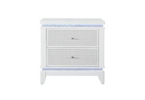 ALINA WHITE NIGHTSTAND WITH LED AND USB