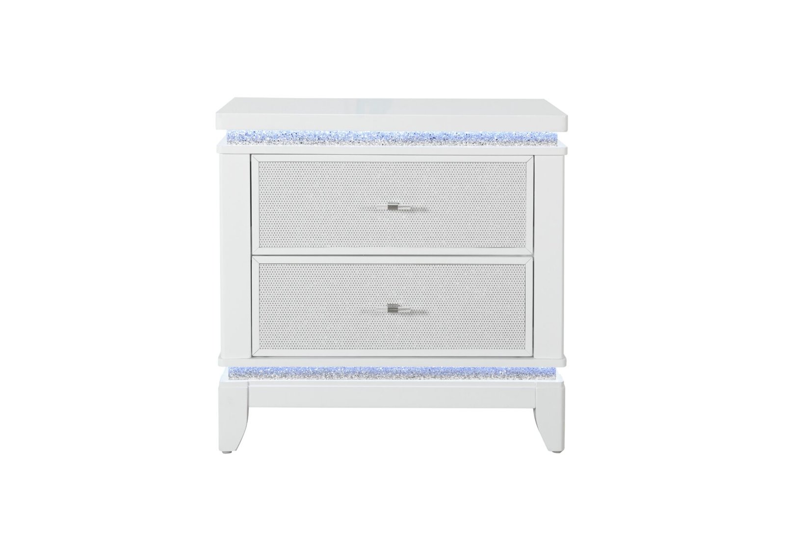 ALINA WHITE NIGHTSTAND WITH LED AND USB