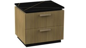 ALLURE NIGHTSTAND BLACK &AMP; GOLD
