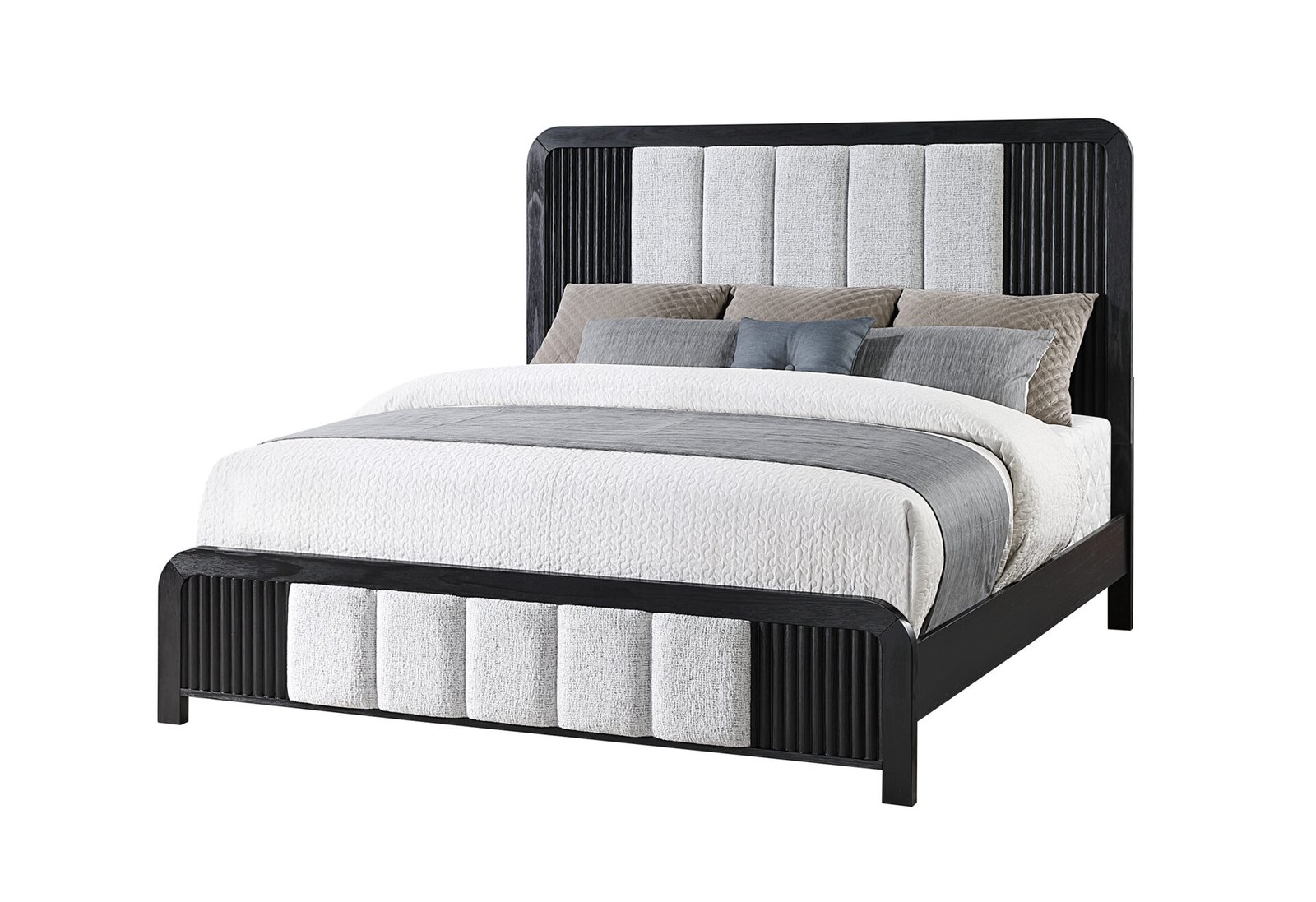 BECKETT WHITE/BLACK KING BED - Image 2