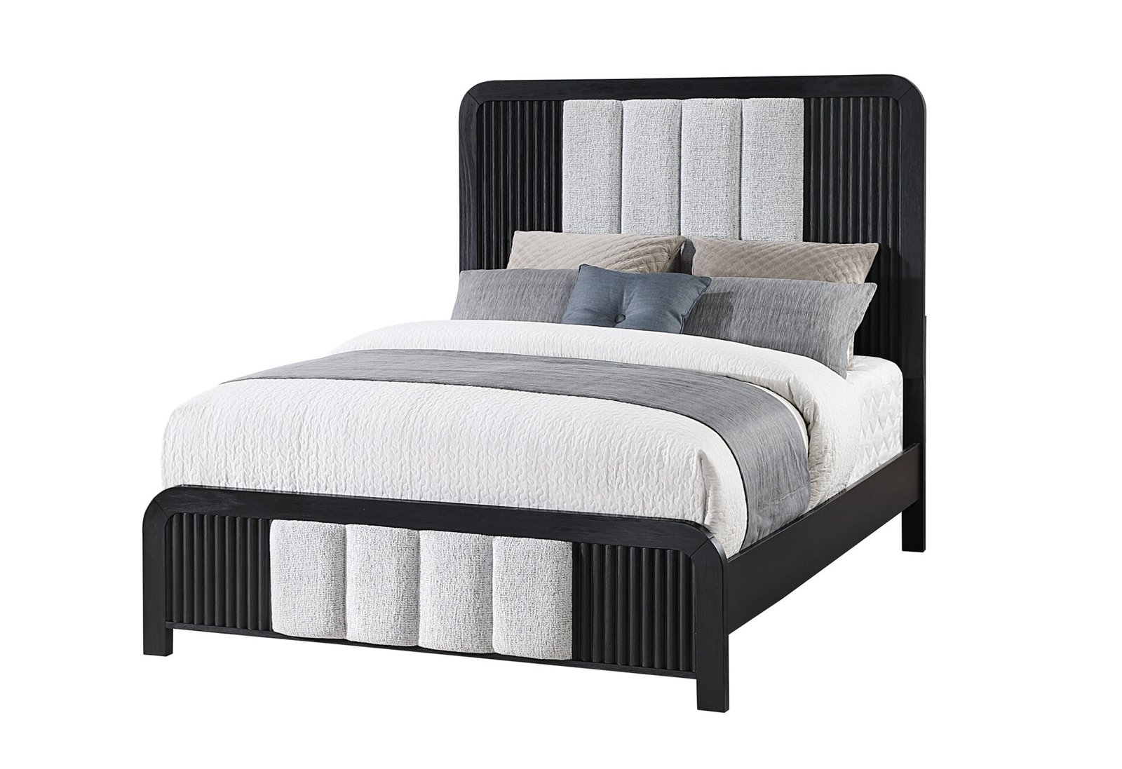 BECKETT WHITE/BLACK QUEEN BED