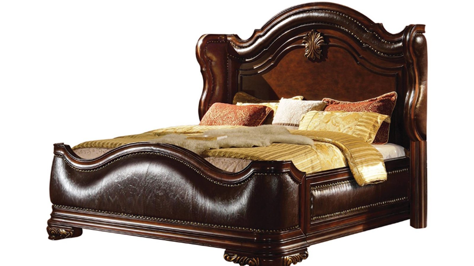 BELLA QUEEN BED DARK WALNUT