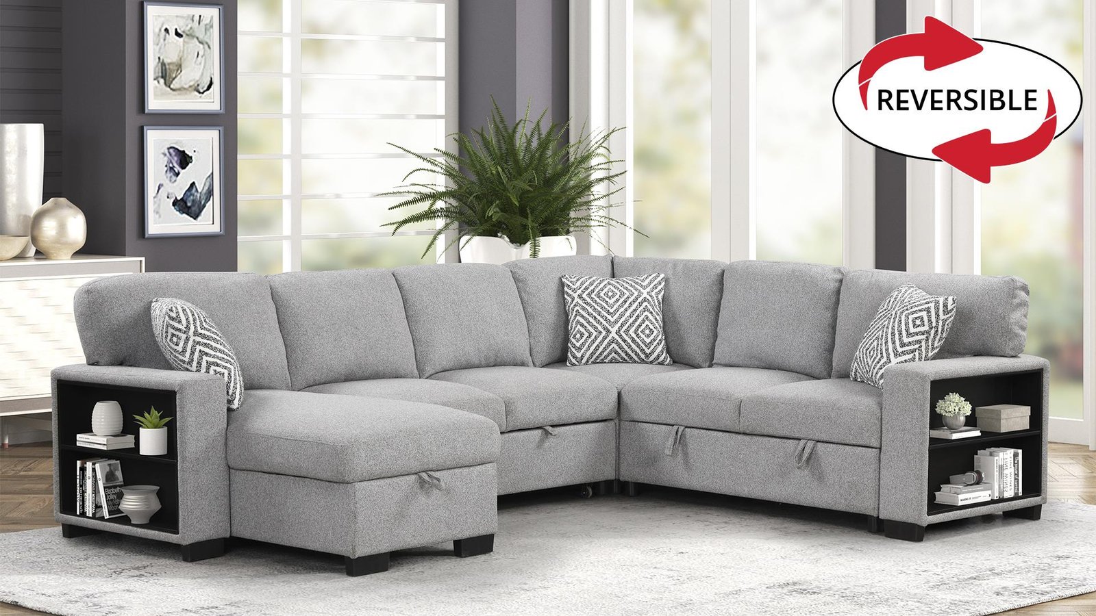 CAIRO SECTIONAL GRAY