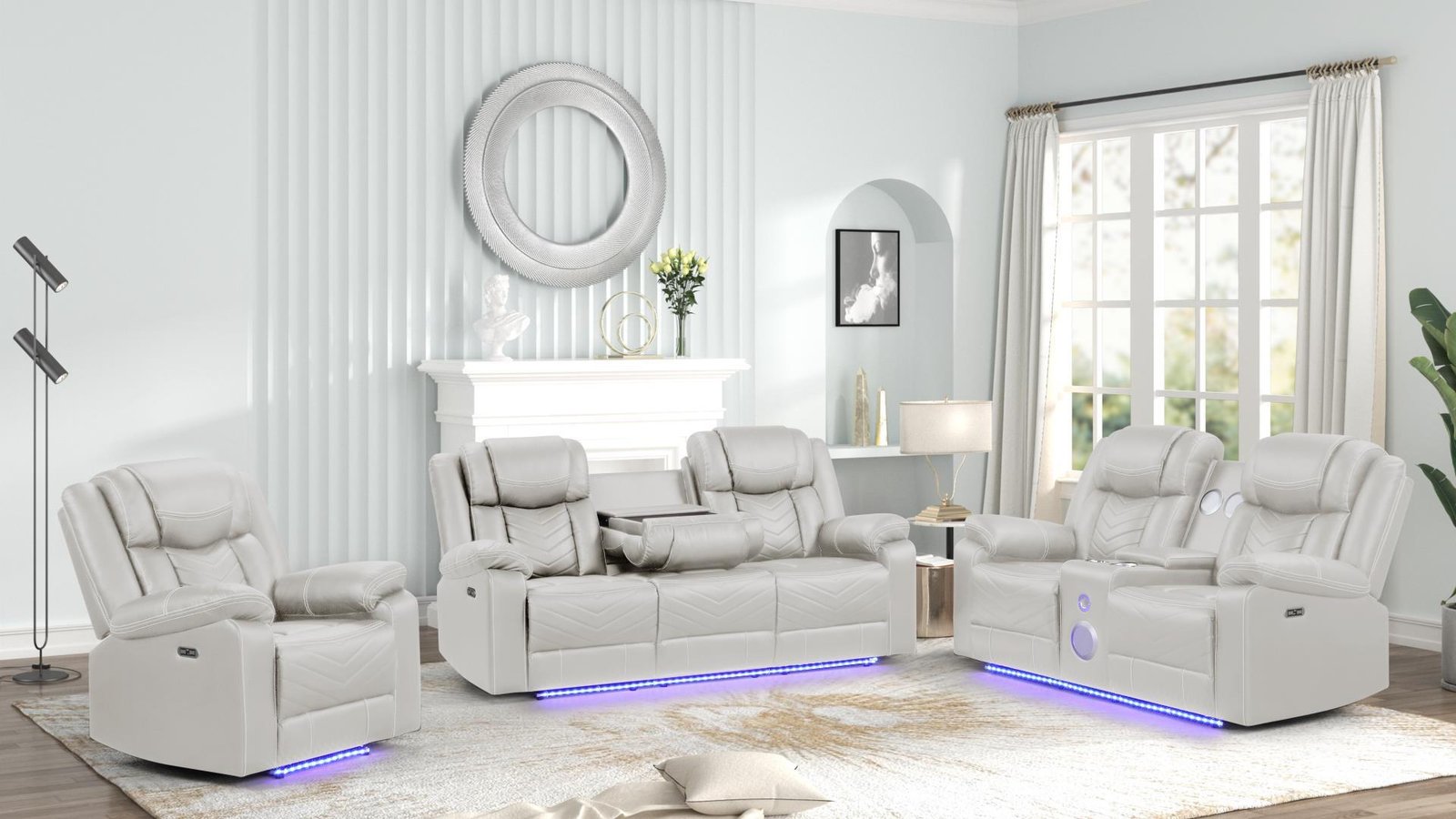 CHALLENGER 2 PC Living Room Sets IN ICE