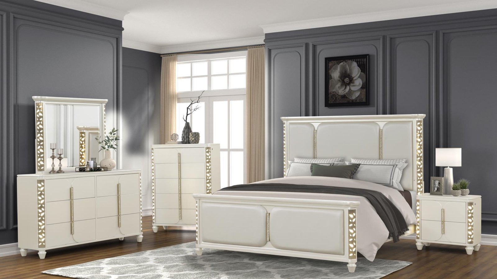CINDERELLA KING 5 PC BEDROOM SET