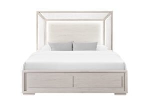 CLARA BEIGE FULL BED WITH LED