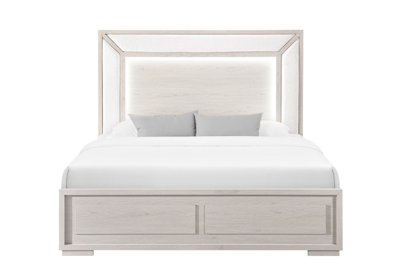 CLARA BEIGE FULL BED WITH LED