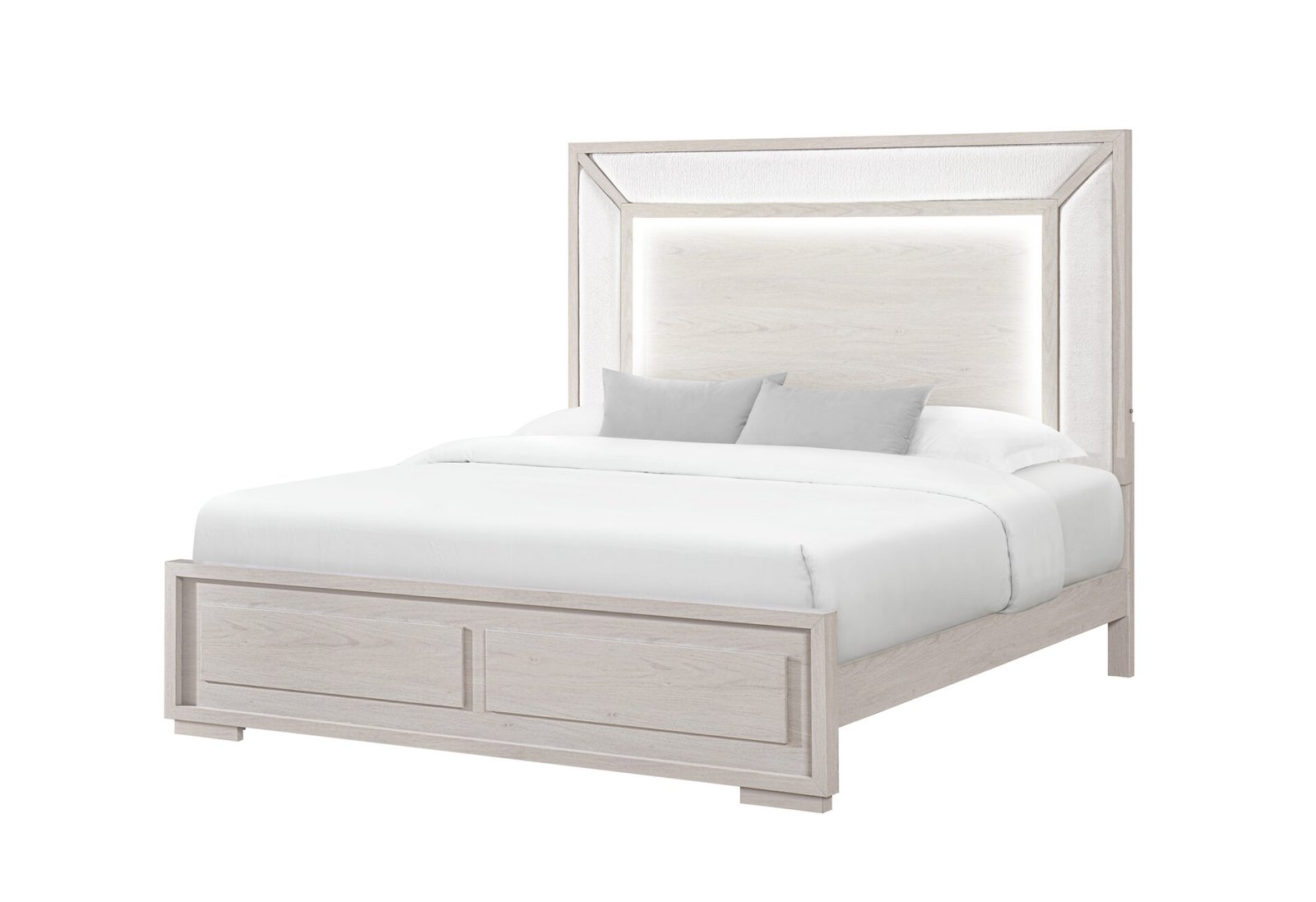 CLARA BEIGE KING BED WITH LED - Image 2
