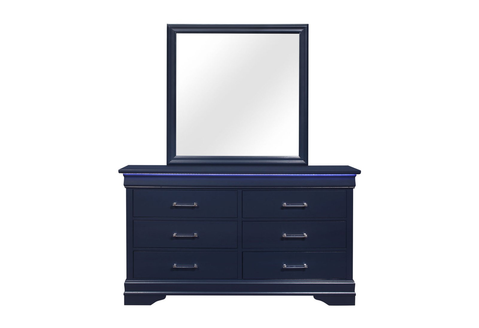 CHARLIE BLUE TWIN BED, DRESSER, MIRROR, & NIGHTSTAND - Image 3