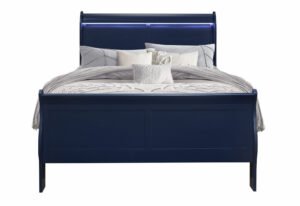 CHARLIE BLUE FULL BED WITH LED