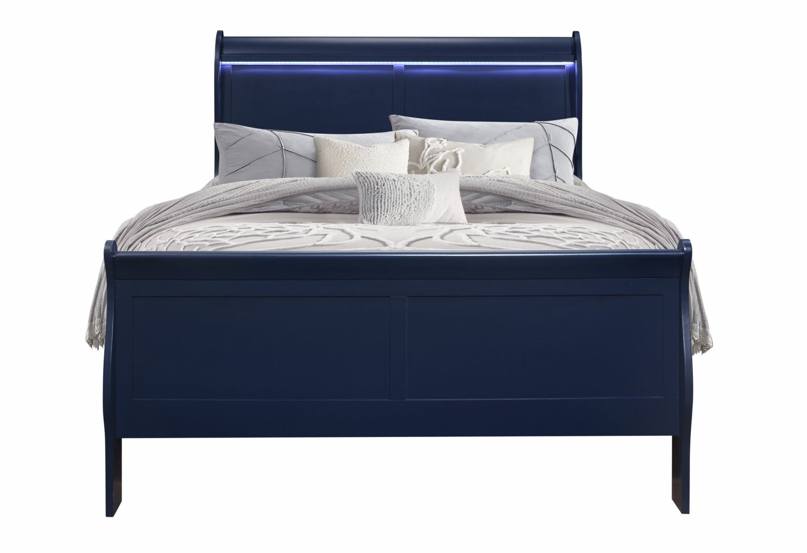 CHARLIE BLUE FULL BED WITH LED