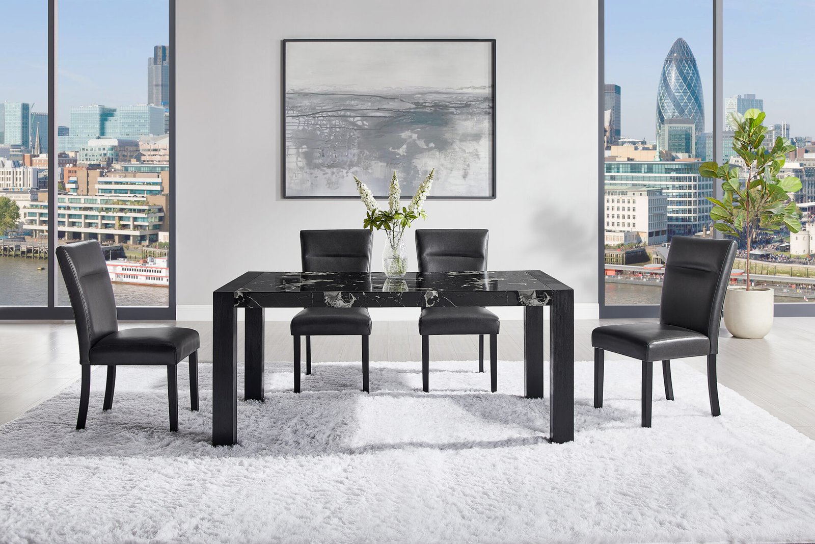D4088DT DINING TABLE + 6 D87DC DINING CHAIR