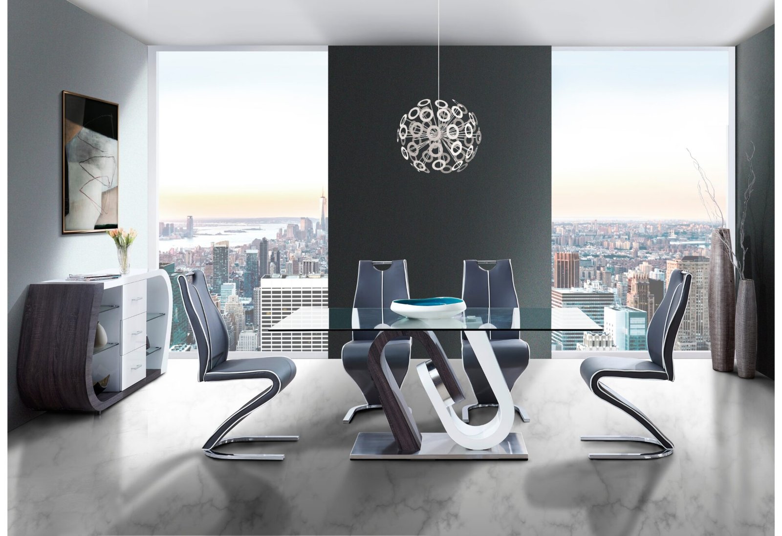 D4127N DINING TABLE +6 D4127N DINING CHAIRS