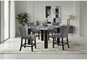 D5473 BAR TABLE AND 4 D06 BAR STOOLS