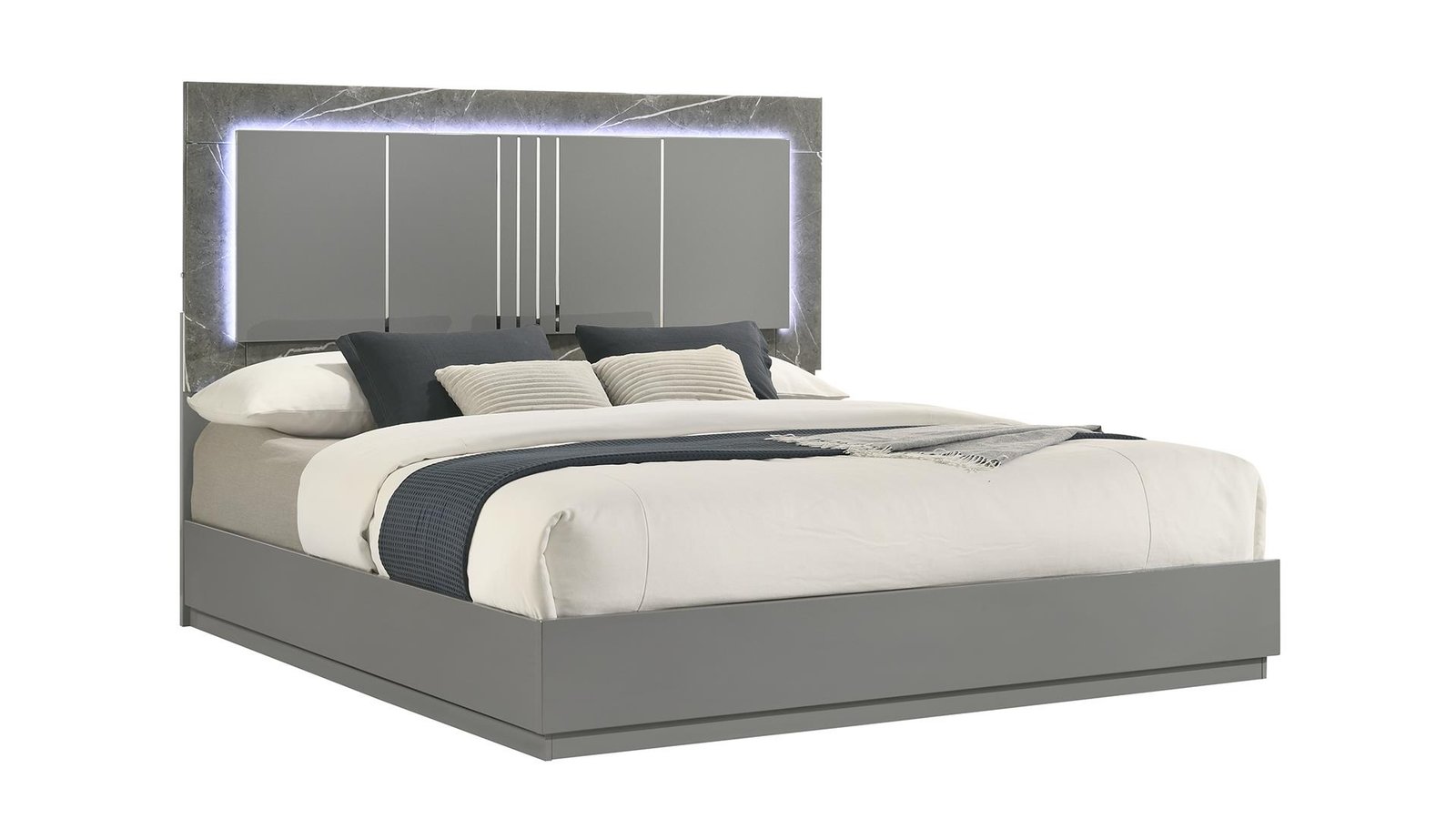 ELARA KING BED IN GRAY
