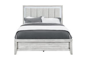 ELSIE GREY QUEEN BED WITH LED
