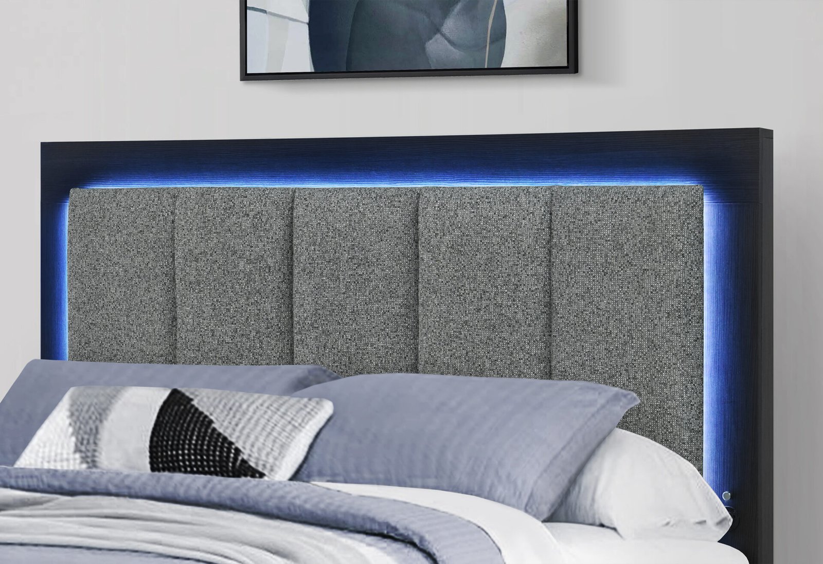 EMMA BLACK/GREY QUEEN BED GROUP - Image 2