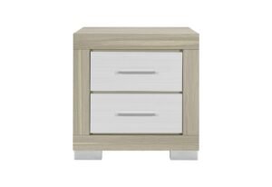 EMMA NATURAL/WHITE NIGHTSTAND