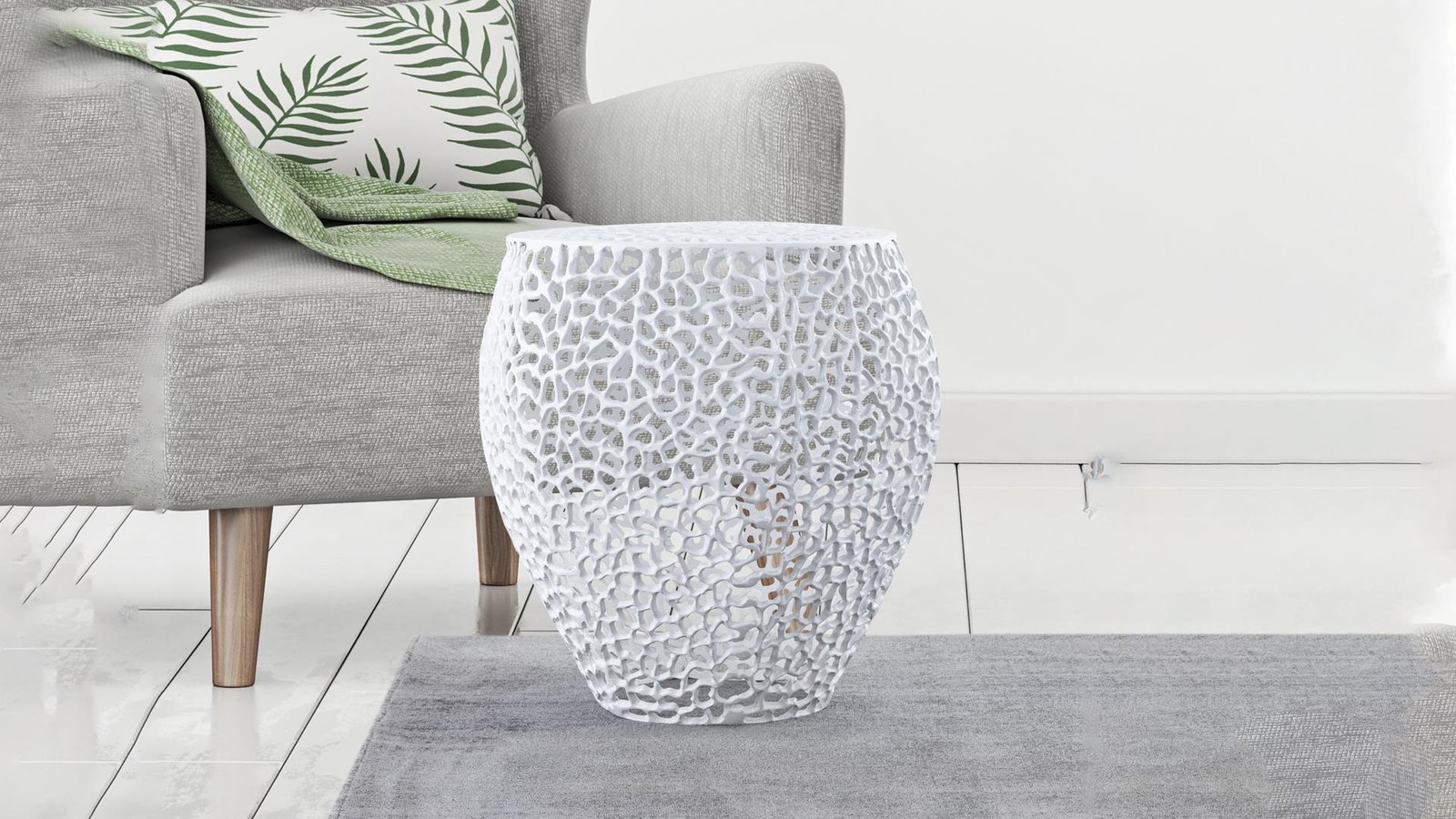 ET3403-18 SIDE TABLE WHITE