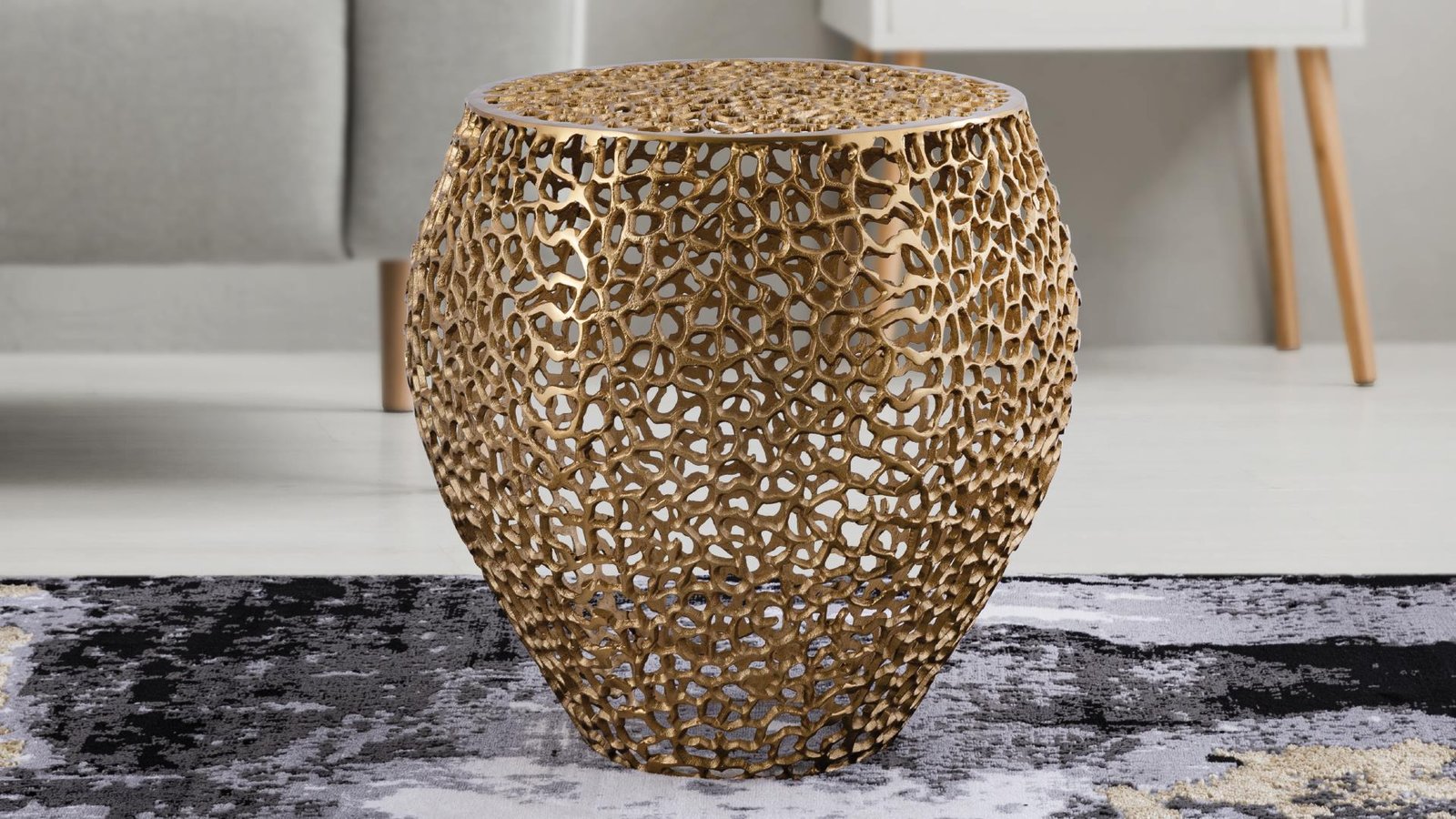 ET3403-18 SIDE TABLE GOLD