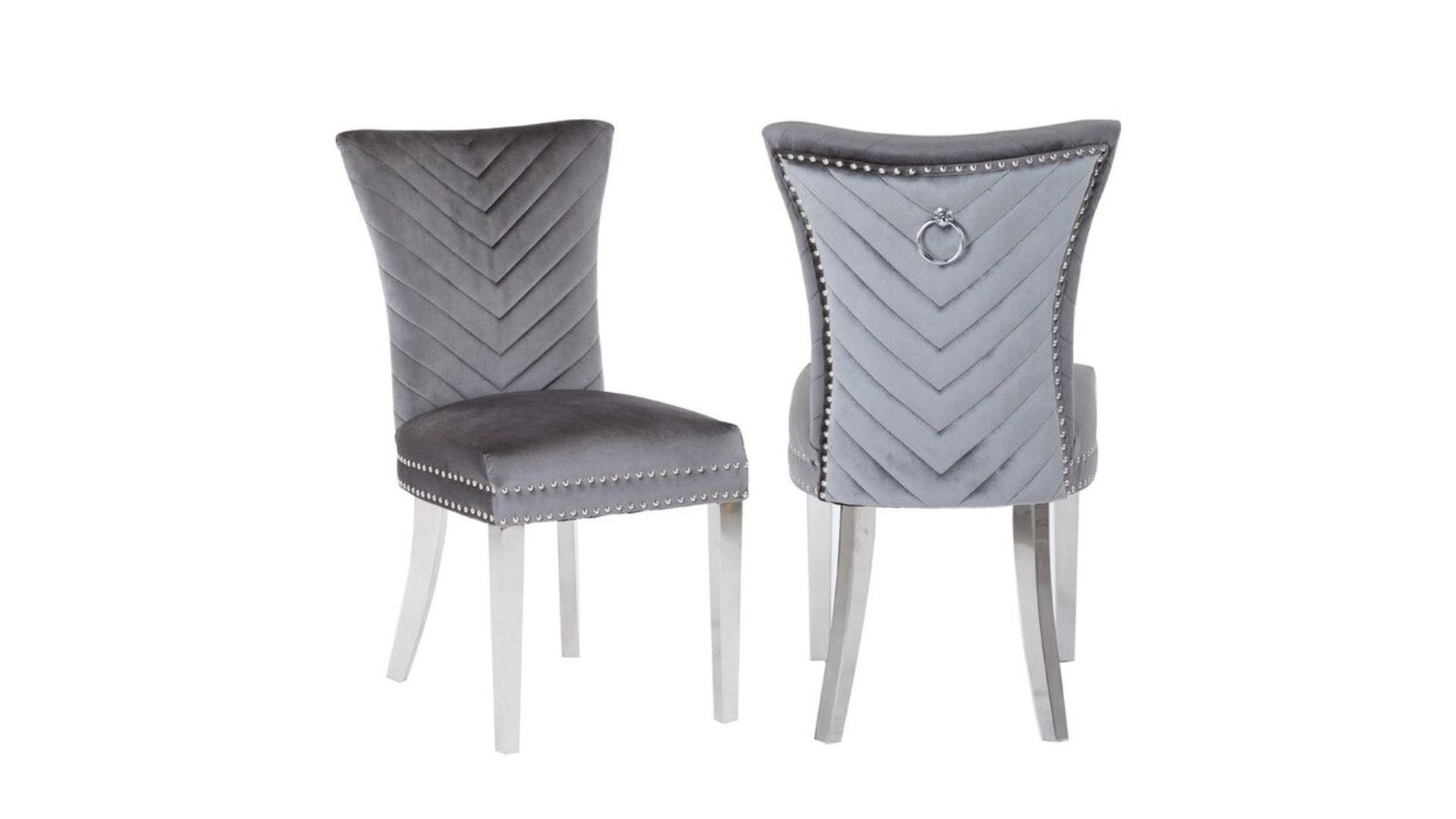 EVA STAINLESS STEEL LEGS DARK GRAY – 2 CHAIRS PER BOX