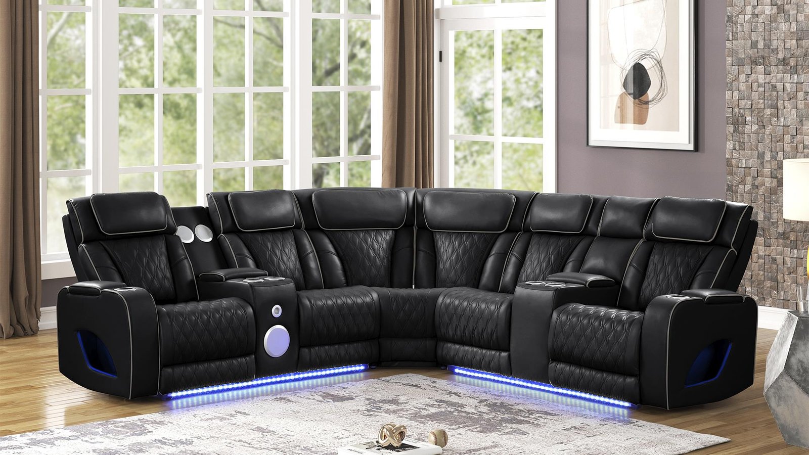 FORTUNER SECTIONAL BLACK