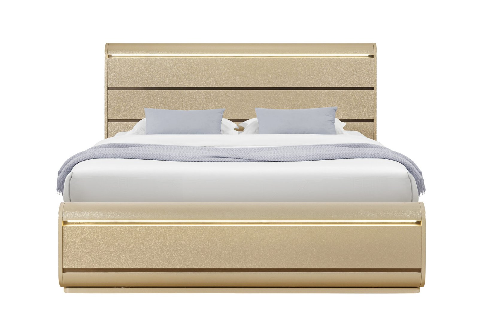 GENESIS GOLD KING BED WITH LED