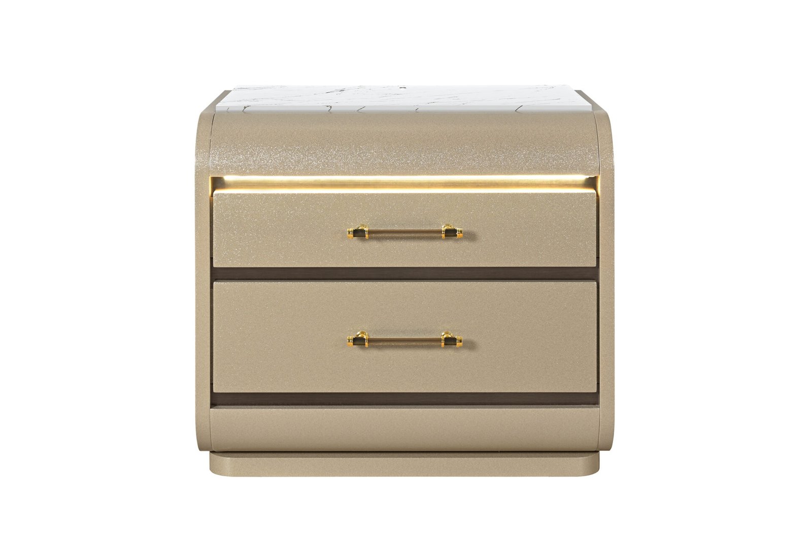 GENESIS GOLD NIGHTSTAND WITH LED
