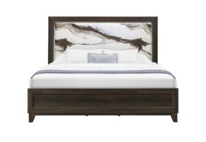 HARMONY BROWN FULL BED WITH LED