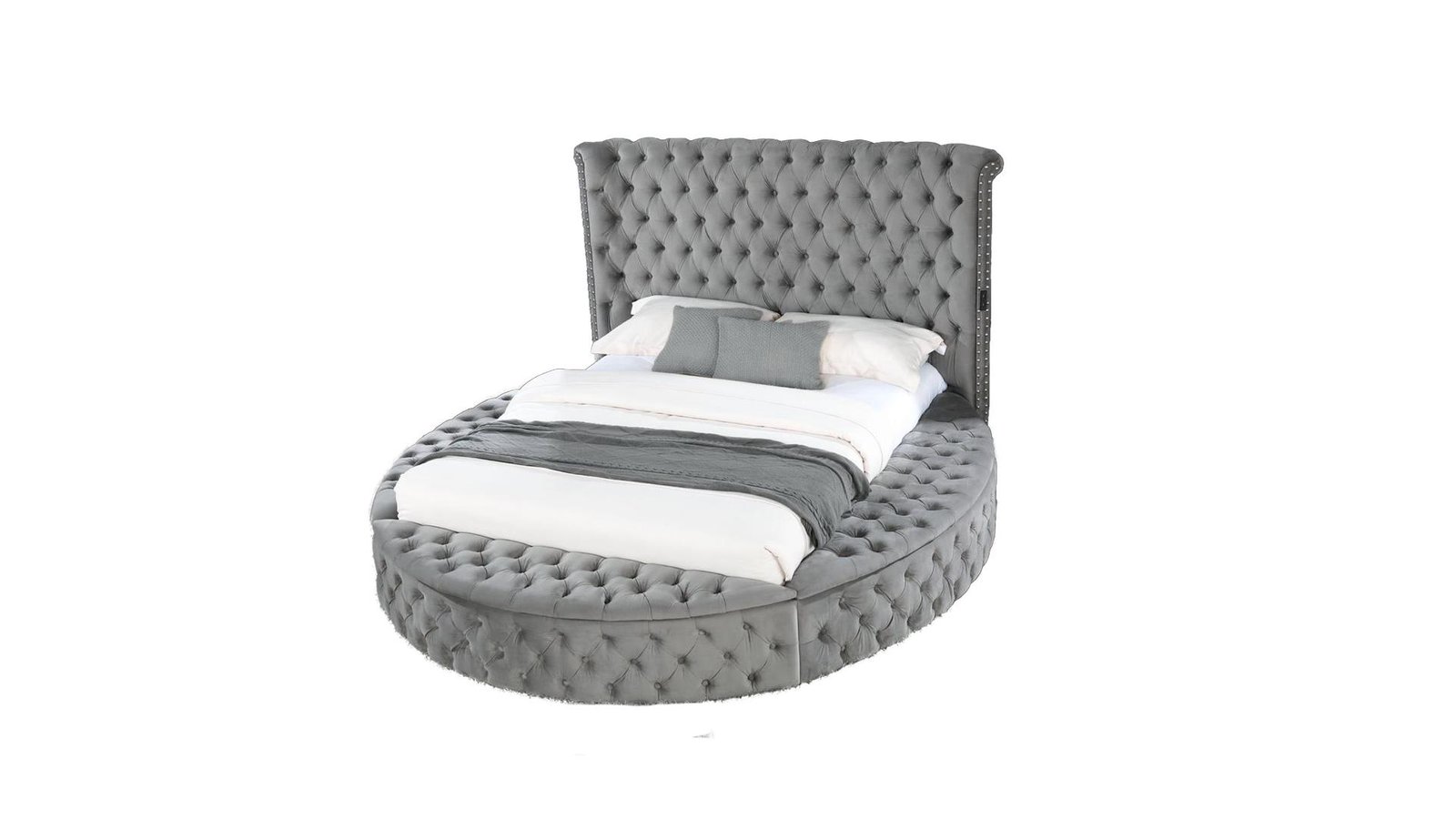 HAZEL KING BED GRAY