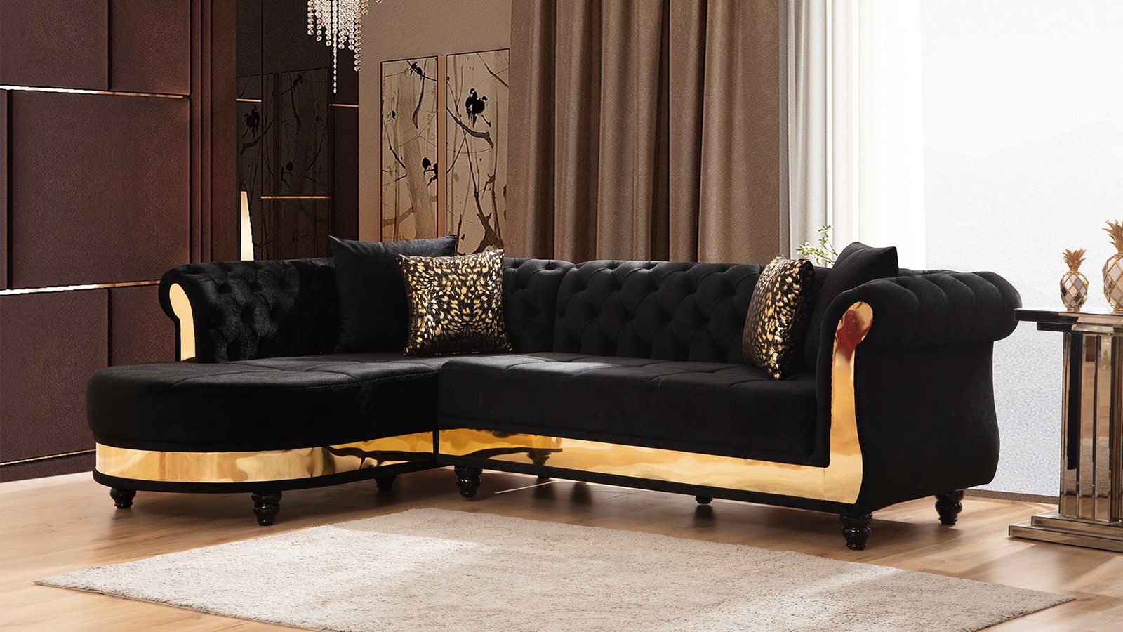 JULIA SECTIONAL SOFA BLACK