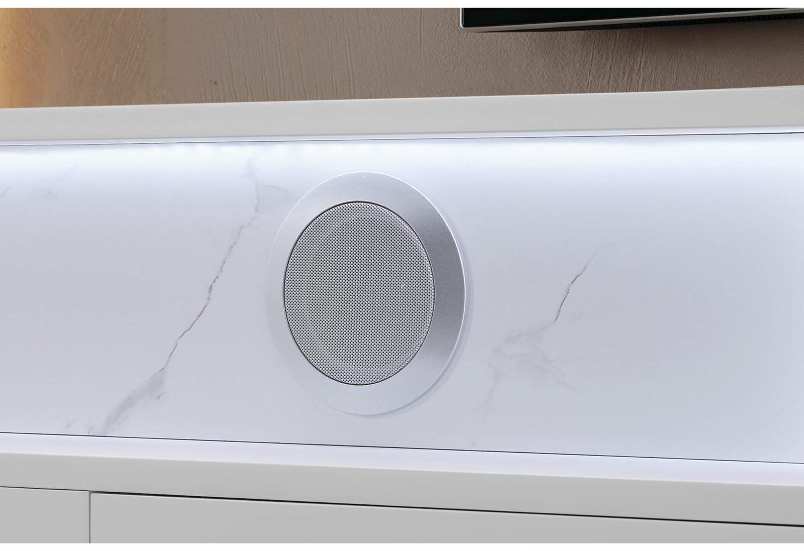 KIRA WHITE 87″ ENTERTAINMENT UNIT WITH BLUETOOTH SPEAKER AND LED - Image 3