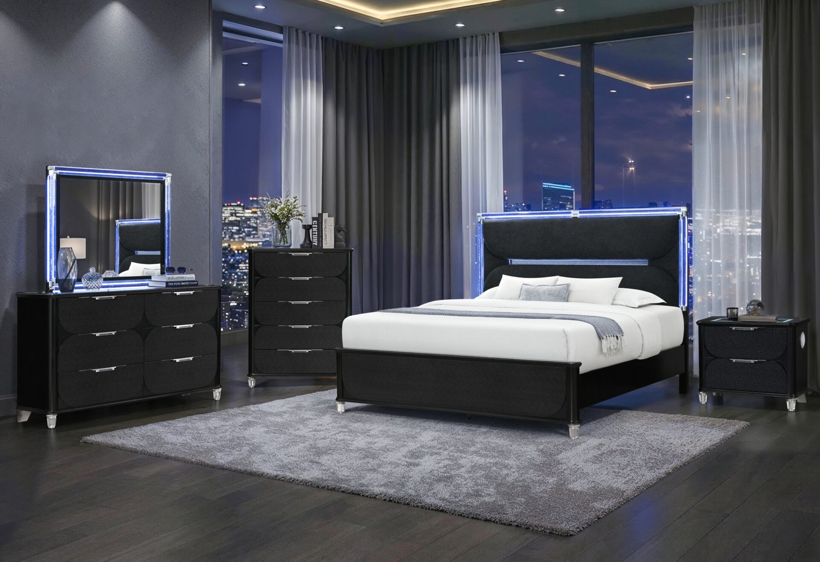 LANDO BLACK KING BED GROUP
