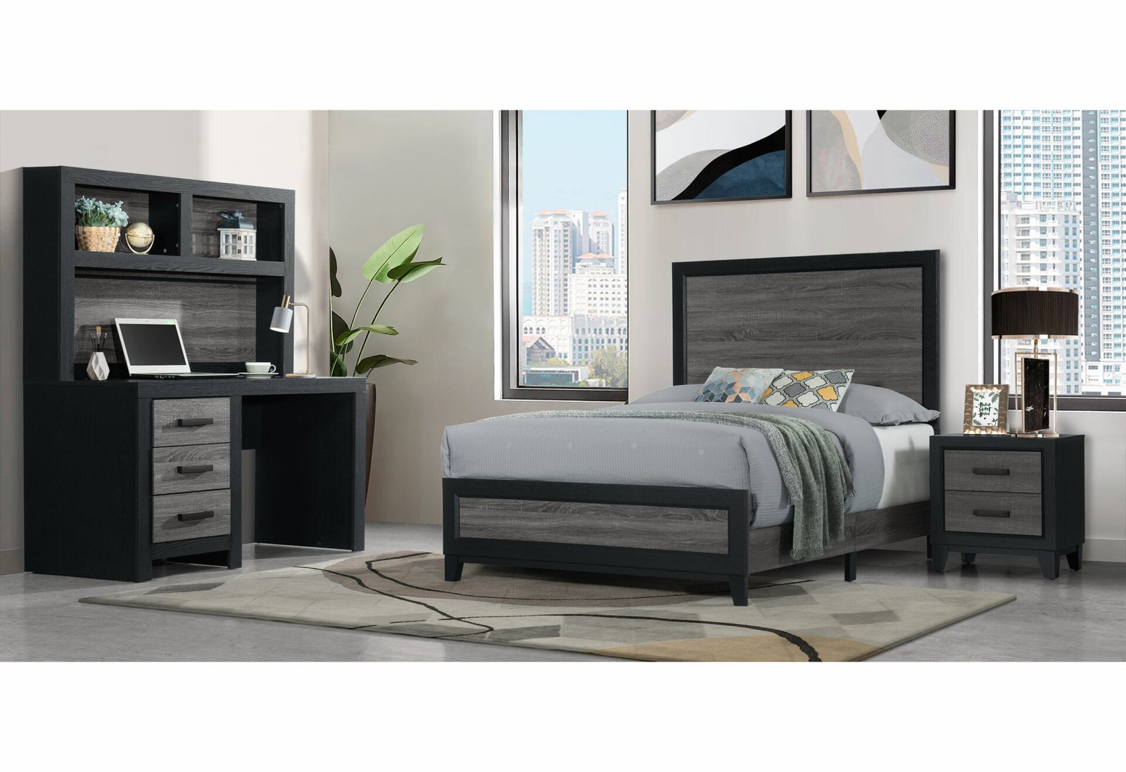 LISBON GREY AND BLACK DRESSER - Image 3