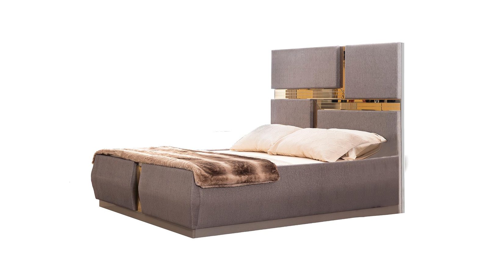 LORENZO QUEEN BED RIVER SAND GRAY - Image 3