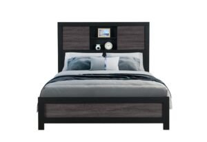LISBON GREY/BLACK BOOKCASE FULL BED
