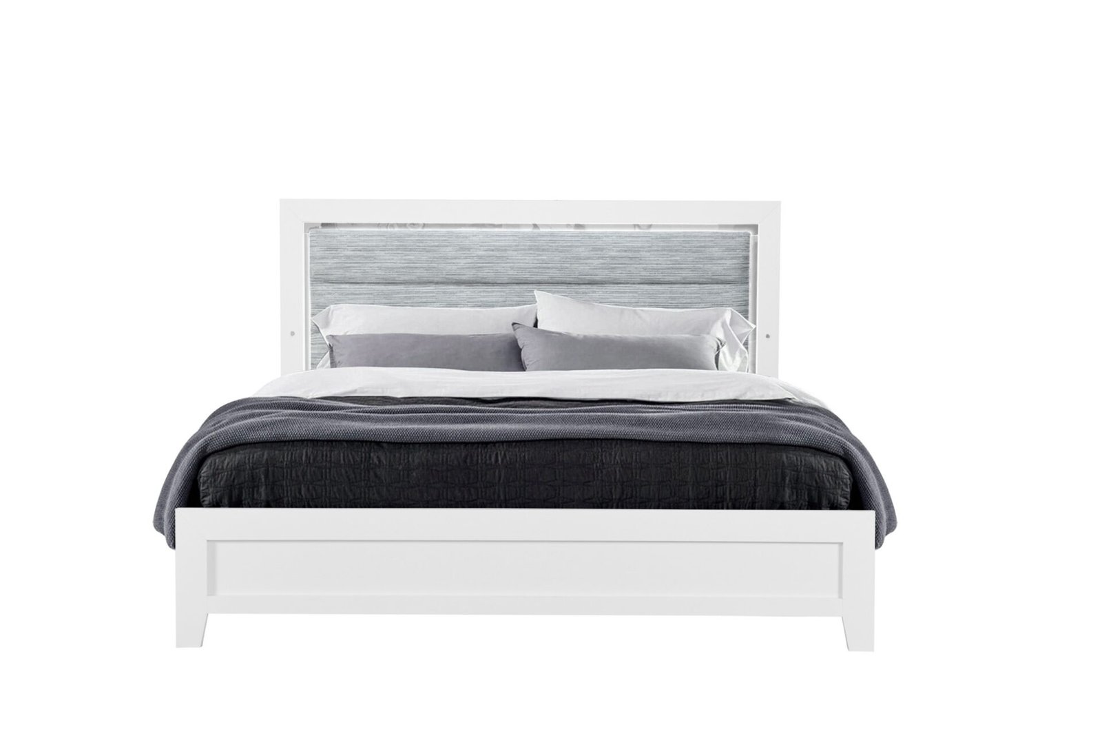 LUCCIA WHITE TWIN BED GROUP WITH LED - Image 2