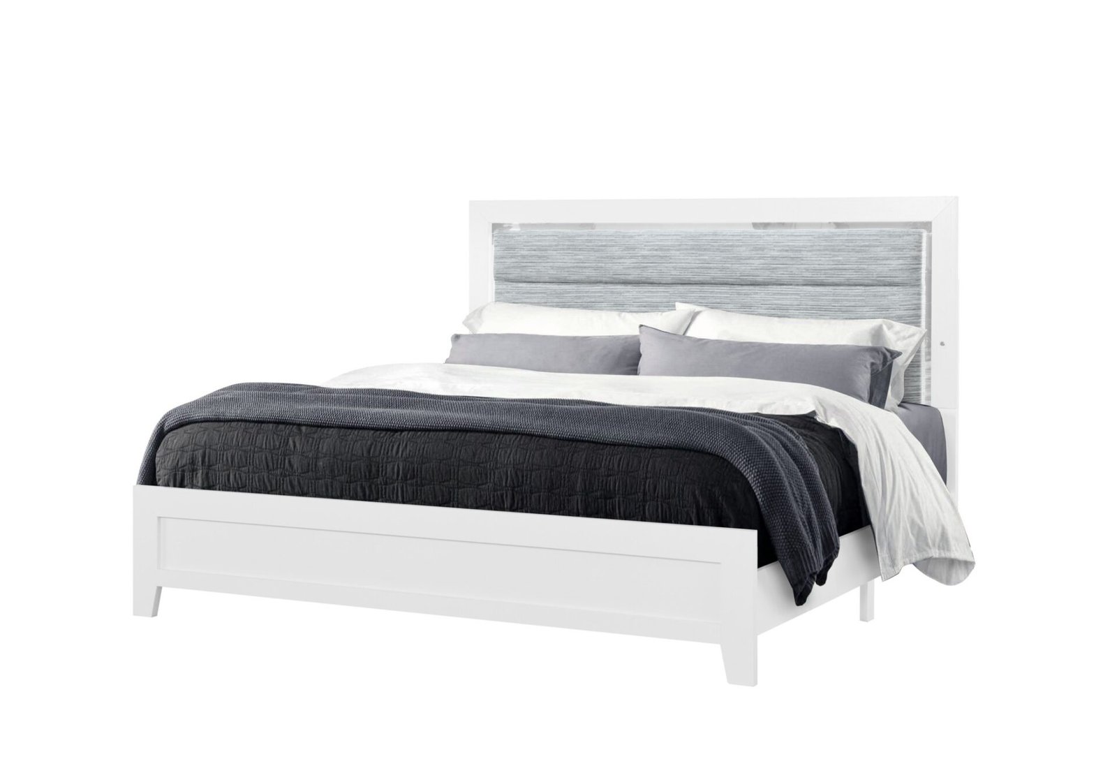 LUCCIA WHITE TWIN BED GROUP WITH LED - Image 3