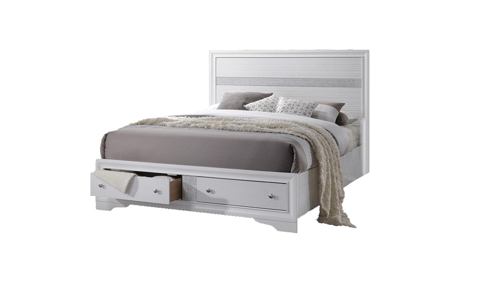 MATRIX QUEEN BED WHITE