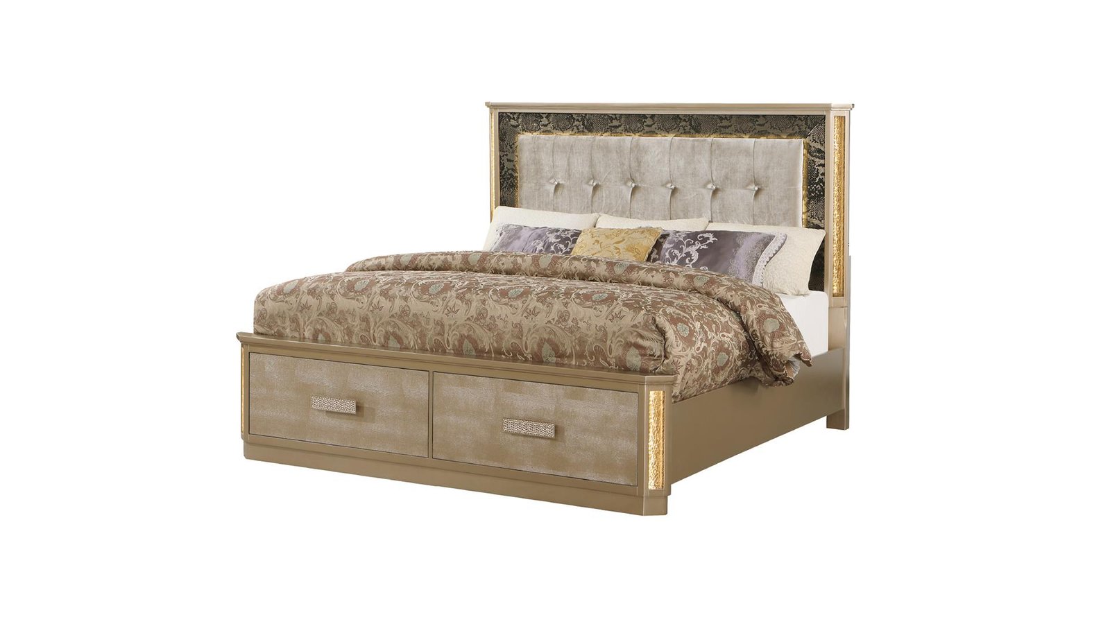 MEDUSA KING BED GOLD