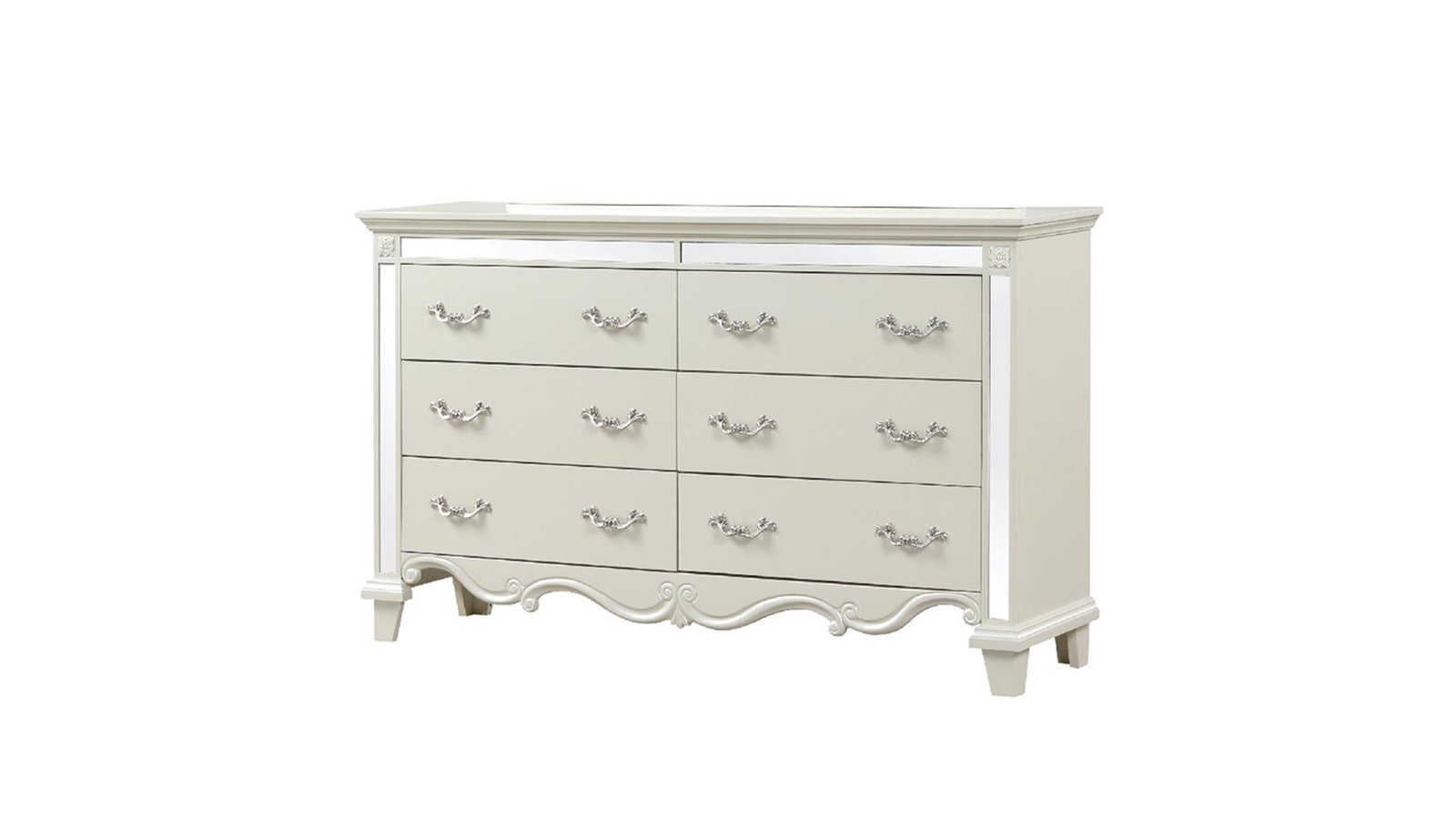 MILAN QUEEN 4 PC BEDROOM SET IN MILKY WHITE - Image 7