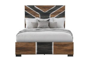 OPTIMUS BROWN/BLACK QUEEN BED