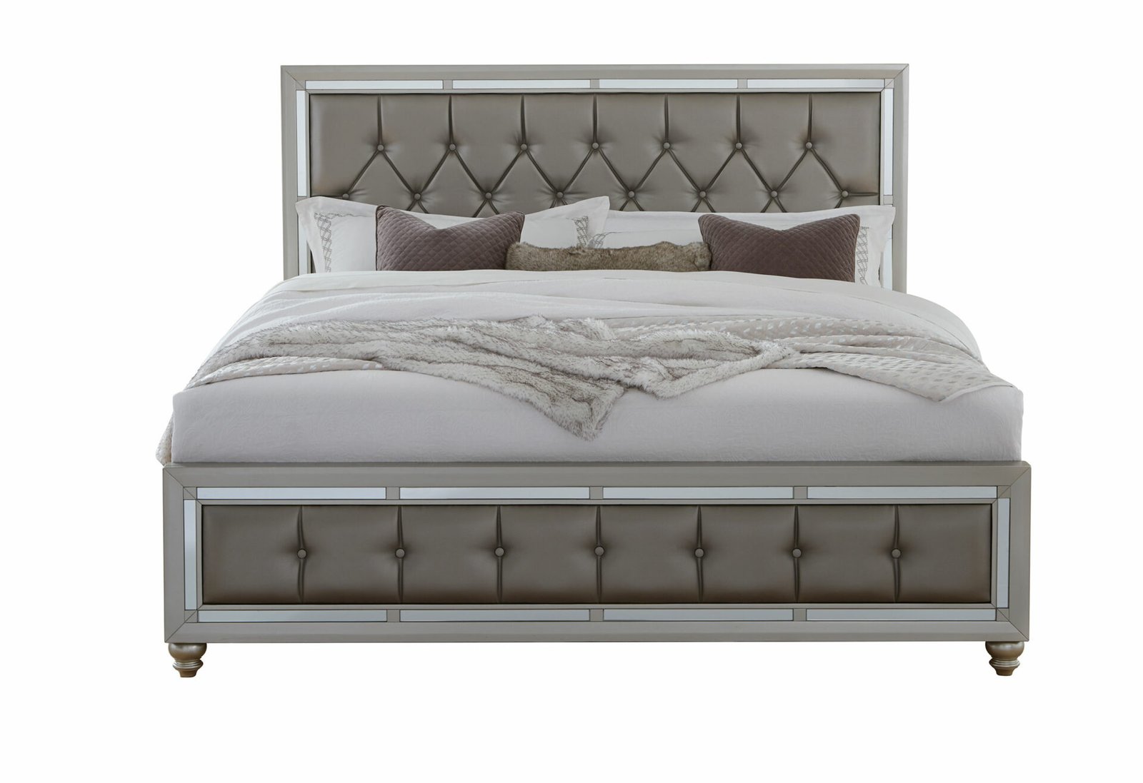 RILEY SILVER KING BED