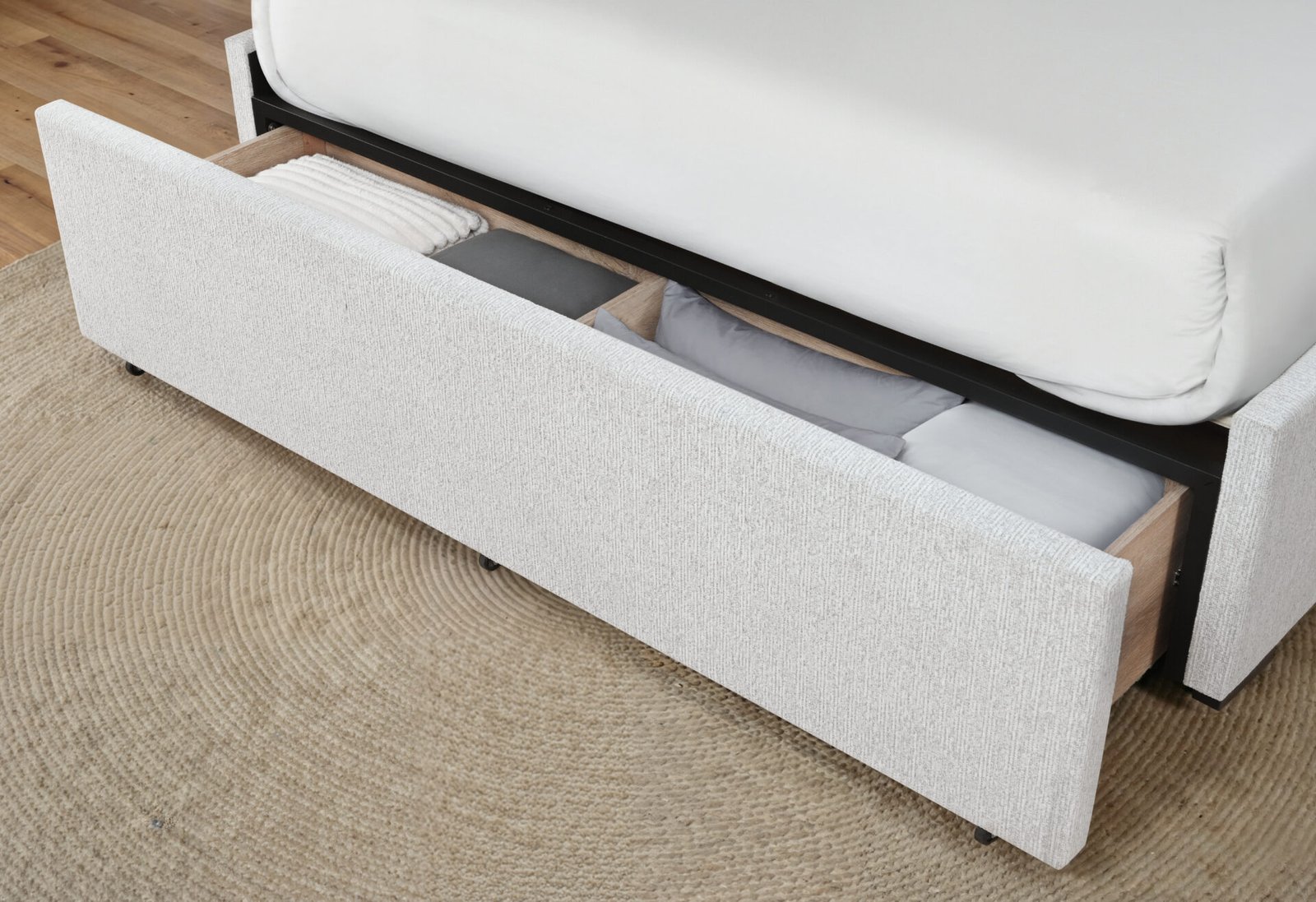 SADIE BEIGE QUEEN BED WITH STORAGE - Image 2