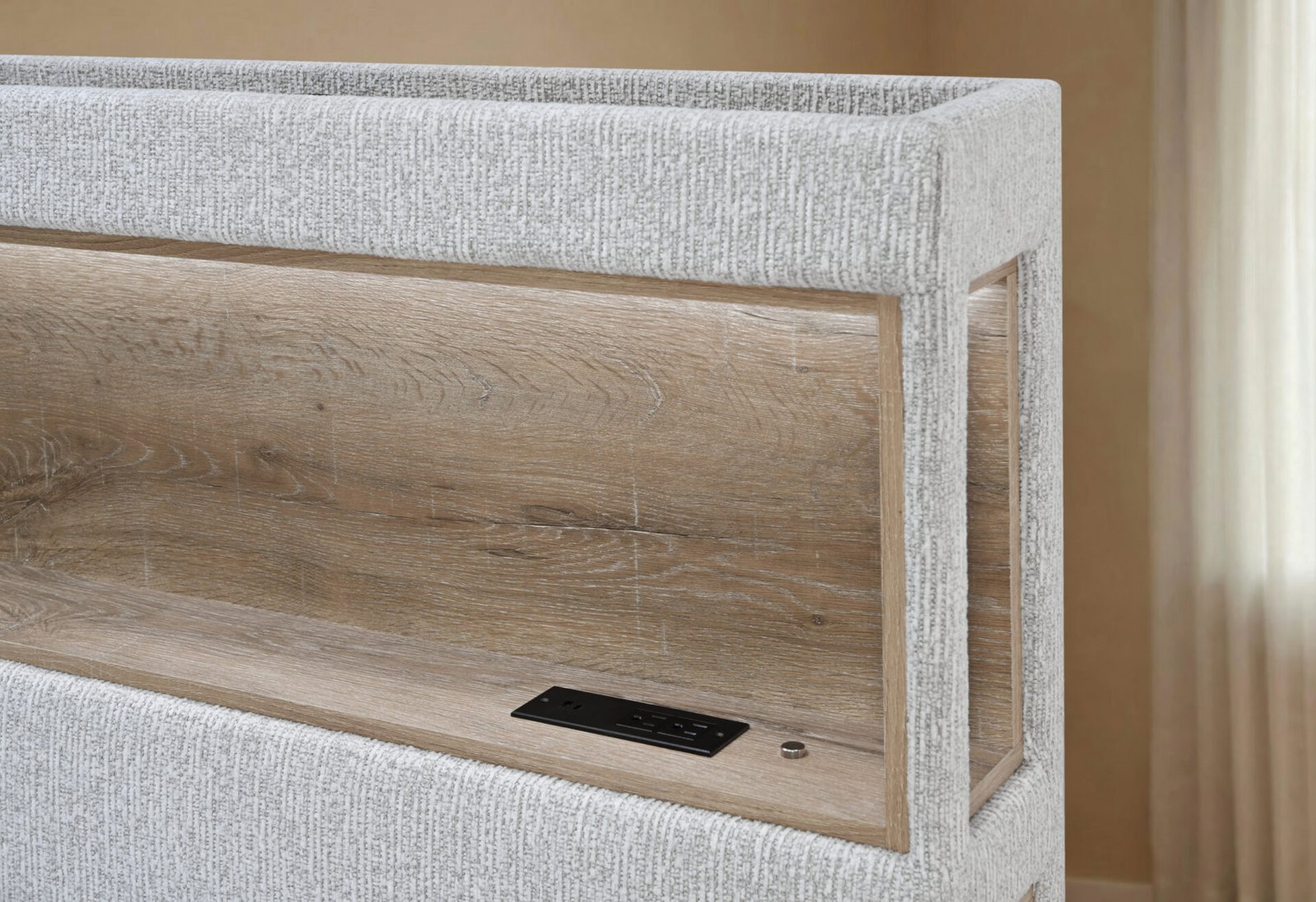 SADIE BEIGE QUEEN BED WITH STORAGE - Image 3