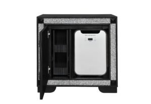 SOLEIL CHARCOAL NIGHTSTAND WITH COOLER AND SPEAKER