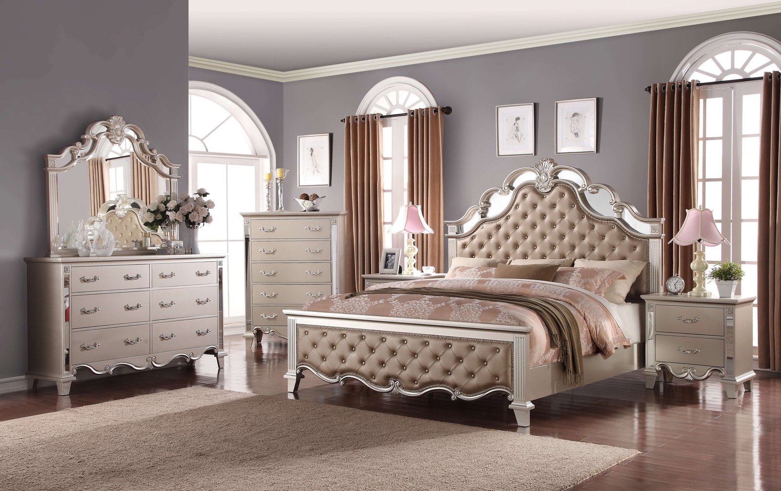 SONIA CHAMPAGNE BEDROOM