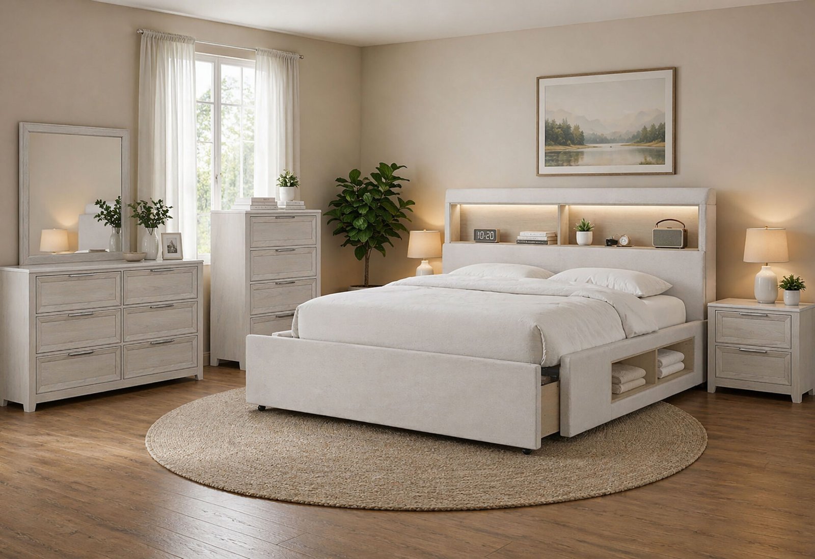 SADIE/MARIAH BEIGE QUEEN BED GROUP