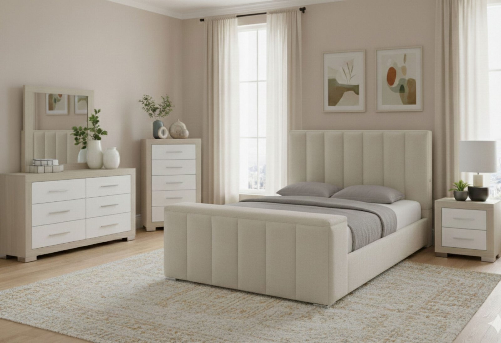 SERENITY/EMMA CREMA KING BED GROUP
